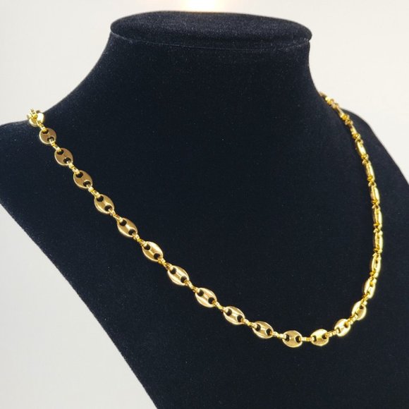 18 Womens 14K Gold Chain Link Necklace 14 Karat Ladies Silver